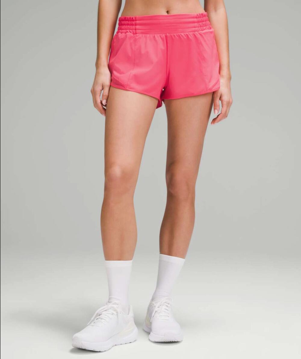 Lululemon Hotty Hot High-Rise Lined Short 2.5" Glaze Pink Size 8 NWT